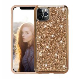 2020 New 2 in 1 Diamond Rhinestone Bling Glitter Phone Cases For iPhone 12 11 Pro Max XR XS 6 7 8 Plus Samsung Note 10 S10 Plus S20 Ultra