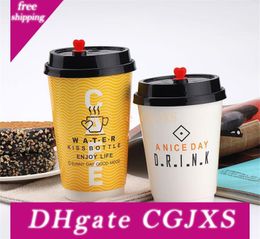 Disposable Takeout Coffee Cup Kraft Paper Cartoon Coffee Sleeve Heat Insulation Hot Drink Mug Takeaway Wrapper Christmas Cup Set Disposable Takeout Coffee Cup Kraft Paper Cartoon Coffee Sleeve Heat Insulation Hot Drink Mug Takeaway Wrapper Christmas Cup Set