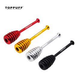 TOPPUFF Smoking Pipe Aluminium Alloy Skeleton Hand Herb Pipe Pocket Size 82MM Unique Metal Light Weight Tobacco Smoking Pipe