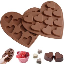 DIY Silicone Cake Mould 10-Cavity Love Heart Shaped Silicone Moulds Fondant Cake Chocolate Mould For Kitchen Accessories