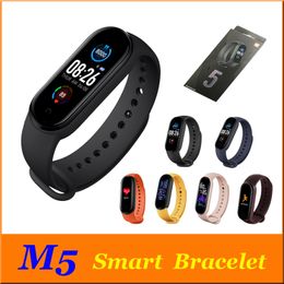 M5 Sport Fitness Band Tracker Watch Bracelet Colourful Screen Smart Heart Rate Blood Pressure Smartband Monitor Health Wristband Vs M3 M4