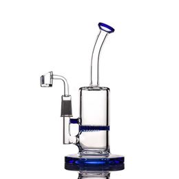 New style 9.2" Dab Rig Glass Bongs water pipe oil rigs honeycomb perc with quartz banger heady pipes hookahs