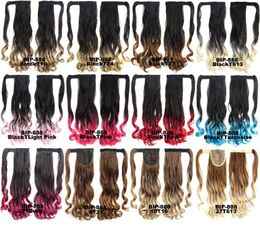 55cm 90g Wrap Around per i capelli Ponytail Simulation Human Hair Extensions Ponytails Bundles in 8 Colours IP-888