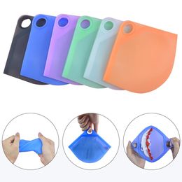 Portable Food-grade Silicone Mask Case Face Masks Box Holder Container Mask Storage Box Organiser Folder Bag Protective Organiser Anti Dust