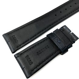 20mm 22mm Leather Cowhide Watch Band Replacement for IWC Portugieser Porotfino Family PILOT'S Watches Black Blue Brown Strap 237t