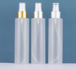 150ML Frosted Plastic Spray Pump Bottles with Gold Silver Ring Empty Cosmetic Containers Makeup Liquid Perfume Atomizer Bottles SN3296