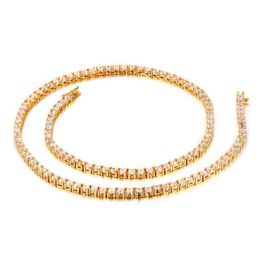 Women Charming Choker Necklace Gold Silver Colours Bling Clear CZ Tennis Chain Necklaces for Girls Women Nice Gift