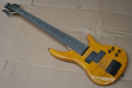 New 7 string one piece body Bass and rosewood Fingerboard 24 Frets,Black Hardware China Electric Guitar Bass
