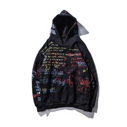 Hip Hop Graffiti Hoodies Mens Oversize Casual Pullover Sweats Hoodie Male 2019 Autumn Fashion Skateboards Sweatshirts