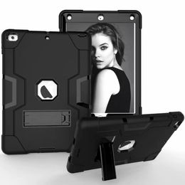 Heavy Duty Shockproof Durable Rugged drop protection Protective kickstand Case for new 9.7-inch iPad (2018/2017 ) A1822/A1823/A1893/A1954