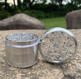 New 50mm transparent open window grinder four layer zinc alloy grinder