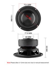 Freeshipping 1Pc 4 Inch Woofer Audio Speaker Driver 4 8 Ohm 100W Bass Hifi Sound Music Waterproof Subwoofer Speaker DIY Home Theater