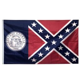 Old Georgia Flag Georgia State for Patriotes 3x5ft Polyester Outdoor or Indoor Club Digital printing Banner and Flags Wholesale