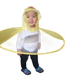 Ombrelli per bambini impermeabile volante piattino ombrellone cappello magico guanti gratis divertente copertura pioggia baby Play Prodotti all'aperto
