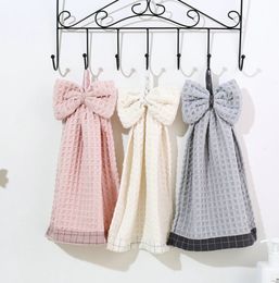 The latest 35X26CM size towel home waffle bowknot dress-style cute small square, many styles to choose from, support customization