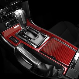 For Ford Mustang 2009-2013 Carbon Fiber Car Stickers Gear Shift Panel Trim Cover Car Styling Interior Moulding Decorative Strips