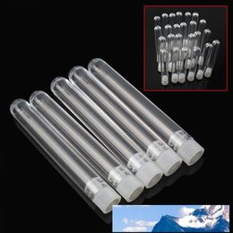 SAE Fortion 10 Pcs Clear Plastic Test Tube With Cap U-shaped Bottom Long Transparent Test Tube Lab Supplies 3 Sizes KT0152