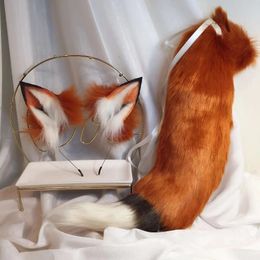 Nuevo zorro rojo anime bestia oreja bestia tail lobo oreja gato fox oreja diadema personalizado cosplay CX200817
