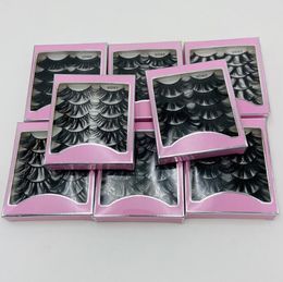 Handmade long thick false eyelashes 5 pairs set 25mm fake lashes extensions eye makeup with retail packing 8 models available DHL Free