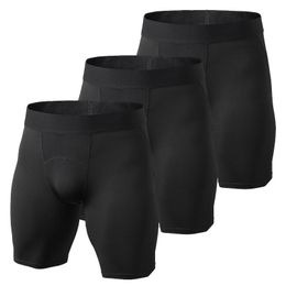 3 Pack Men Under Layer Short Pants Fashion 3D Print Camouflage Athletic Tights Shorts Bottoms Skinny Shorts Men Bottom