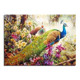 Forest Peacock 70X50 Wholesale DIY Diamond Painting Home Decoration Rhinestone Wall Stickers Embroidery Needlework