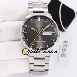 ETF 40mm Commander Date M021.431.11.061.01 ETA 2836 Automatic Mens Watch Grey Orange Dial Sapphire Stainless Steel Band Watches Hello_watch