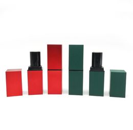 12.1mm square lipstick tube in frosted red green color, empty lipstick packing, diy lip balm tube