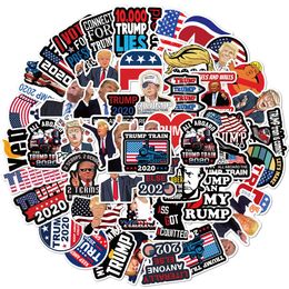 Pack of 50Pcs Wholesale USA President Trump Graffiti Stickers Waterproof No-duplicate sticker For Notebook Skateboard Bottle Car decals