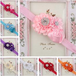 Epecket DHL free ship Large Rose Flower Polygon Flower Rhinestone Children's Headband DATG120 Hair Jewellery Headbands