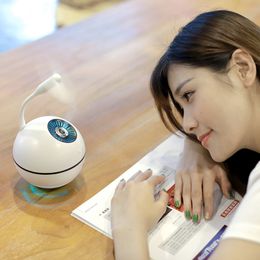 2020 New Space ball humidifier USB large capacity humidifier spray rechargeable small fan humidifier 2 colors dhl free