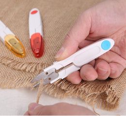 U Shape Clippers Sewing Trimming Scissors Nippers Transparent Cover Mini Cross-stitch Embroidery Clipper Cutter free ship