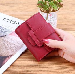 7 Colours leather wallet for women multicolor designer short wallet Card holder women purse classic zipper pocket