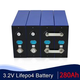 32pcs 3.2V 280Ah lifepo4 Battery Lithium Iron Phosphate prismatic Cell solar cells LiFePO4 Energy Storage System EU US TAX FREE