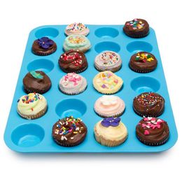 24 Cavity Durable Mini Muffin Cup Mould Cake Mould Home Kitchen Gadget DIY Pastry-making Tool Silicone Tray Shape Cookies Mould