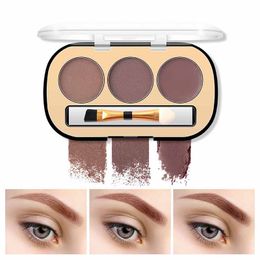 MISS ROSE Augenbrauenpuder-Palette, matte Lidschatten-Palette, langlebig, wasserfest, für Augen-Make-up, Kosmetik