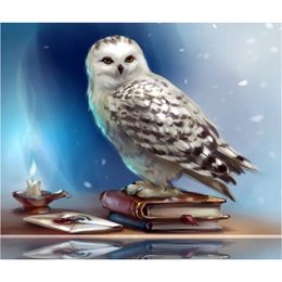 Mosaic Owl Diamond Embroidery Wall Art Square Animal Cross Stitch Diamond Painting Bedroom Decor Needlework Gift Festive