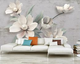 Luxury 3d Wallpaper Atmospheric European Three-dimensional Jewelry Flower 3D TV background Wall paper 3d Mural Wallpaper