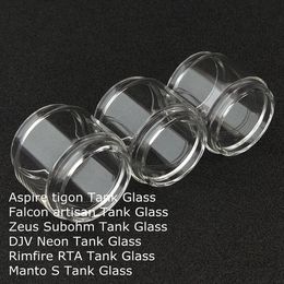 Fat Extend Pyrex Bubble Replacement Bulb Glass Tube for Tigon Falcon Artisan Zeus Sub Ohm DJV Neon Rimfire RTA Manto S Tank DHL