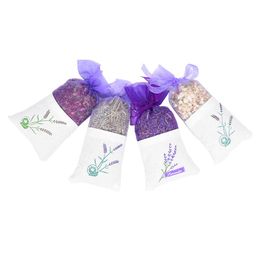 -Lila Netzbeutel Organza Lavendel Sachet Tasche DIY Getrocknete Blumen-Paket Taschen Hochzeit Geschenkverpackungen Vanilla Taschen