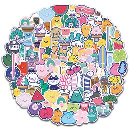 2Sets 200PCS Cute Girl Heart Smiley Stickers Stationery Mobile Phone Stickers Notebook Helmet Stickers