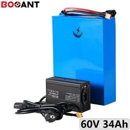 16S 10P 60V 34Ah 2000W 3000W Lithium Ion Battery Pack for LG 18650 cell Electric Bike / Bicycle with 5A Charger