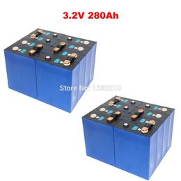 16PCS/Lot LiFePO4 3.2V 280Ah Cells for 48V Camping RV Battery Pack With Bus Bars