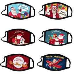 Fashion Christmas Masks Deer Printed Xmas Face Masks Anti Dust Snowflake Christmas Mouth Cover Washable Reusable Masks Filters KI880