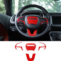 ABS Car Red Steering Wheel Cover Accessories Trim for Dodge Challenger /Charger UP Factory Outlet