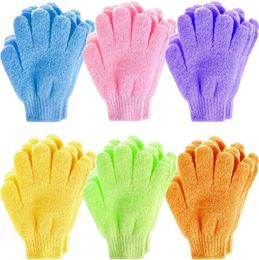 Body Cleaning Shower Gloves Exfoliating Bath Glove Soft Bubble Bath Towel Kids Five-finger Gloves Bath Bathroom Supplies 8 Designs BT134