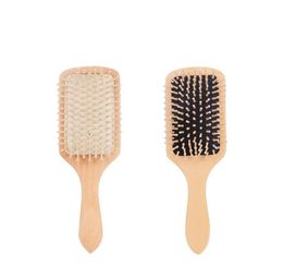 Wooden Hair Comb Handle Big Board Massage Combs Log Colour Comfortable Lady Hairdressing Gadgets Home Decoration 5dy G2