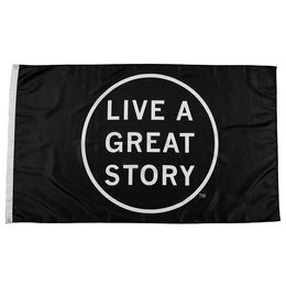 LIVE A GREAT Storey 3x5 Flags 3x5ft 150x90cm 100D Polyester Outdoor or Indoor Club Digital printing Banner and Flags Wholesale