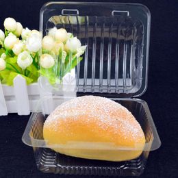 Plastic Disposable Cake Container Bread Cupcakes Packaging Box with Lid Dessert Display Boxes Free Shipping LX2717
