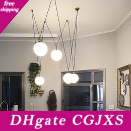 Modern glass chandelier lighting for dining room living room 5 heads 15 20 25cm milk white glass lampshade gold suspension lamp Modern glass chandelier lighting for dining room living room 5 heads 15 20 25cm milk white glass lampshade gold suspension lamp