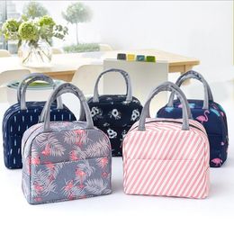 Portable Flamingo Unicorn Lunch Bag Thermal Insulation Bags Travel Picnic Food Lunch box bag for Women Girls Kids Adults GD498